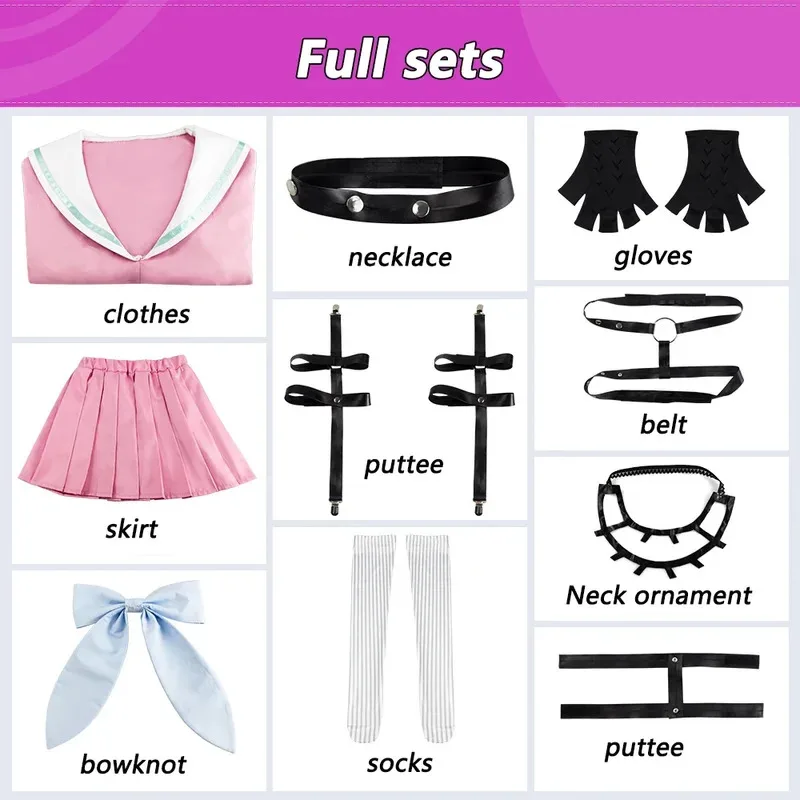 

Костюм yiyi, аниме Danganronpa V3 Killing Harmony Miu Iruma, платье для косплея, парик, женская форма, Хэллоуин