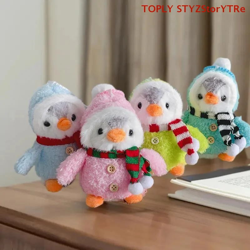 

Penguin Plush Toy in Scarf Keychain; Adorable Bag Pendant, Backpack Ornament, Ideal Girl's Birthday Gift
