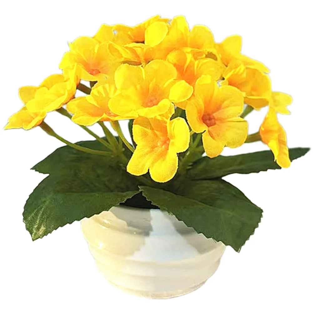 Fake Plastic for violet Bonsai Flower Plant for Home Decor Living Room Bedroom Dining Table Desk Shelf Accent Piece