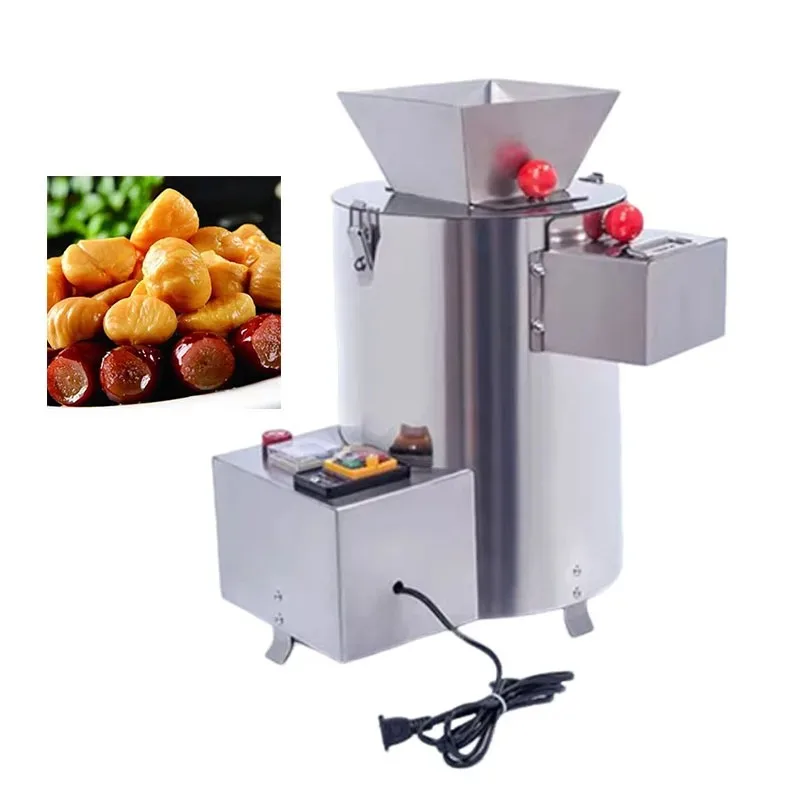 Automatic Chestnut Peeler Machine Commercial Chestnut Shelling Machine 10 Blade Chestnuts Skin Removal Processador