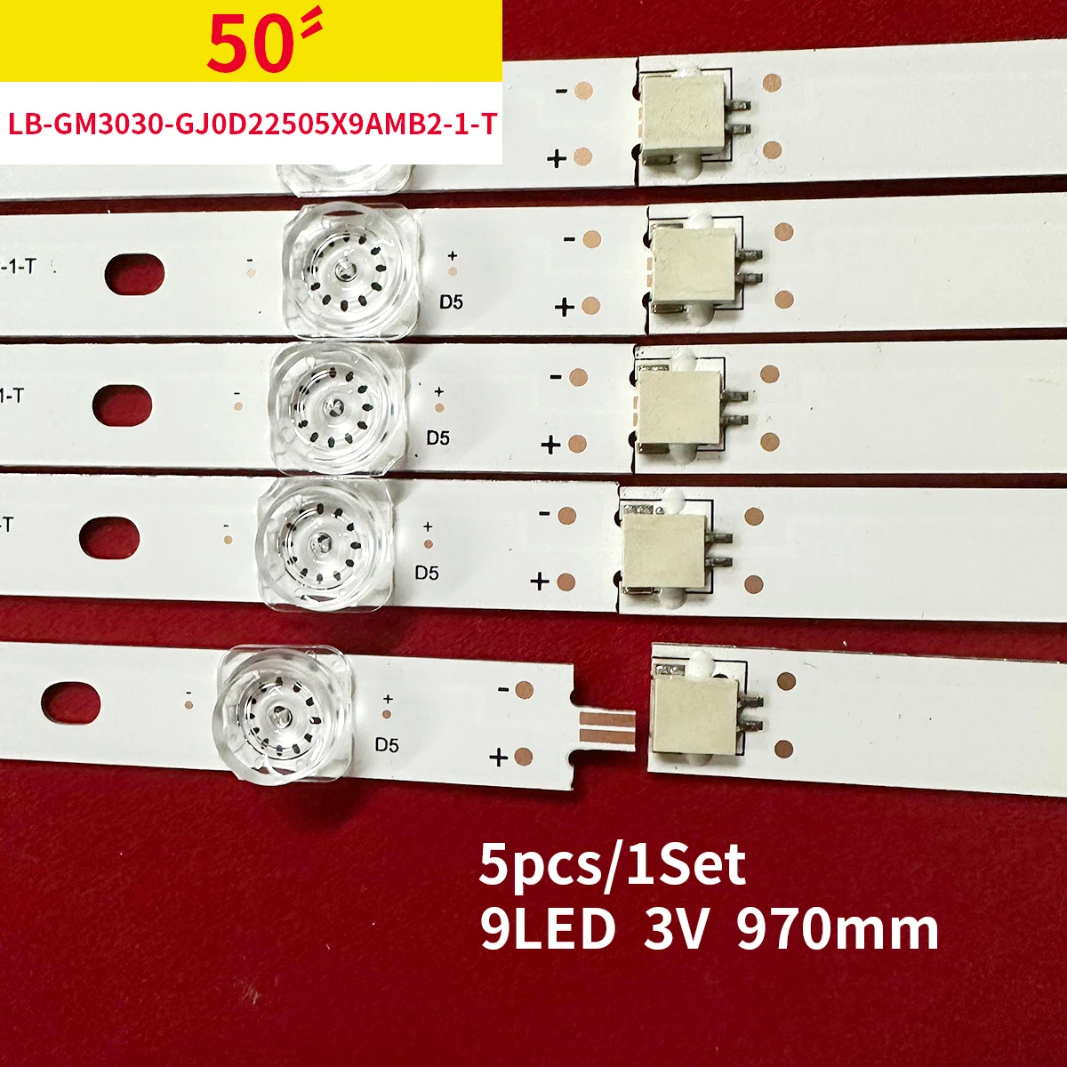 

5Pcs 970mm For 50inch LED Backlight TV LB-GM3030-GJ0D22505X9AMB2-1-T 50PUS6704 50PUS6754 50PUS7504 50PUS7304 50UM6900