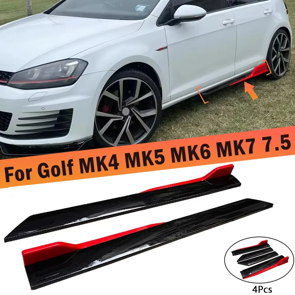 Für VW Golf Zubehör: Seitenschweller-Schutzverlängerungen, Karosserie-Kit-Schutz für Mk4, Mk5, Mk6, Mk7 – Winglet Splitter Lippe