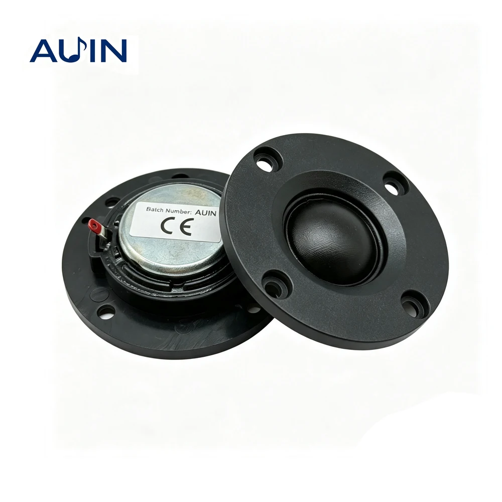 AUIN 2 Stück 52MM Runde Audio-Lautsprecher 4 Ohm/8 Ohm 10W-20W Hochtöner Lautsprecher Seidenmembran HIFI Audio DIY Bluetooth Lautsprecher