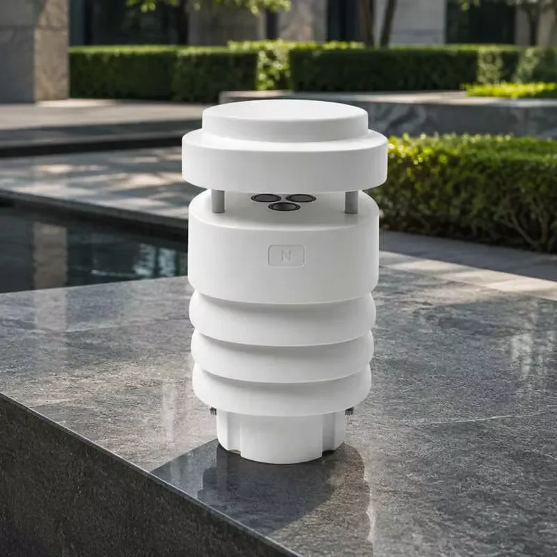 XF808 7-in-1 Compact Weather Station Temperature Humidity Wind Rain Light Solar Radiation Sensor
