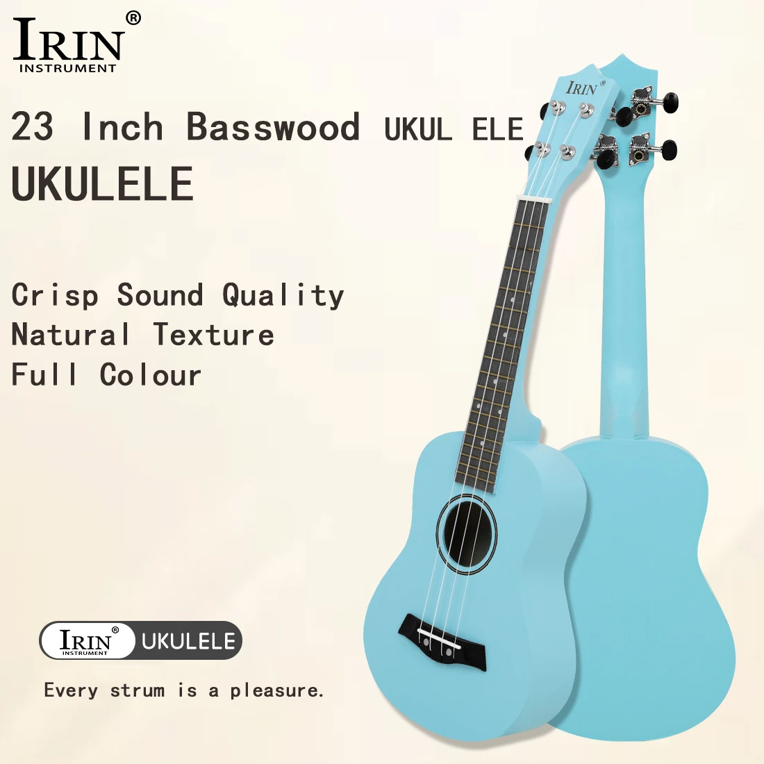 

23-дюймовая липа, гавайская гитара, 4-струнная акустическая гитара, выщипанные музыкальные инструменты для выступлений, мягкий и устойчивый звук