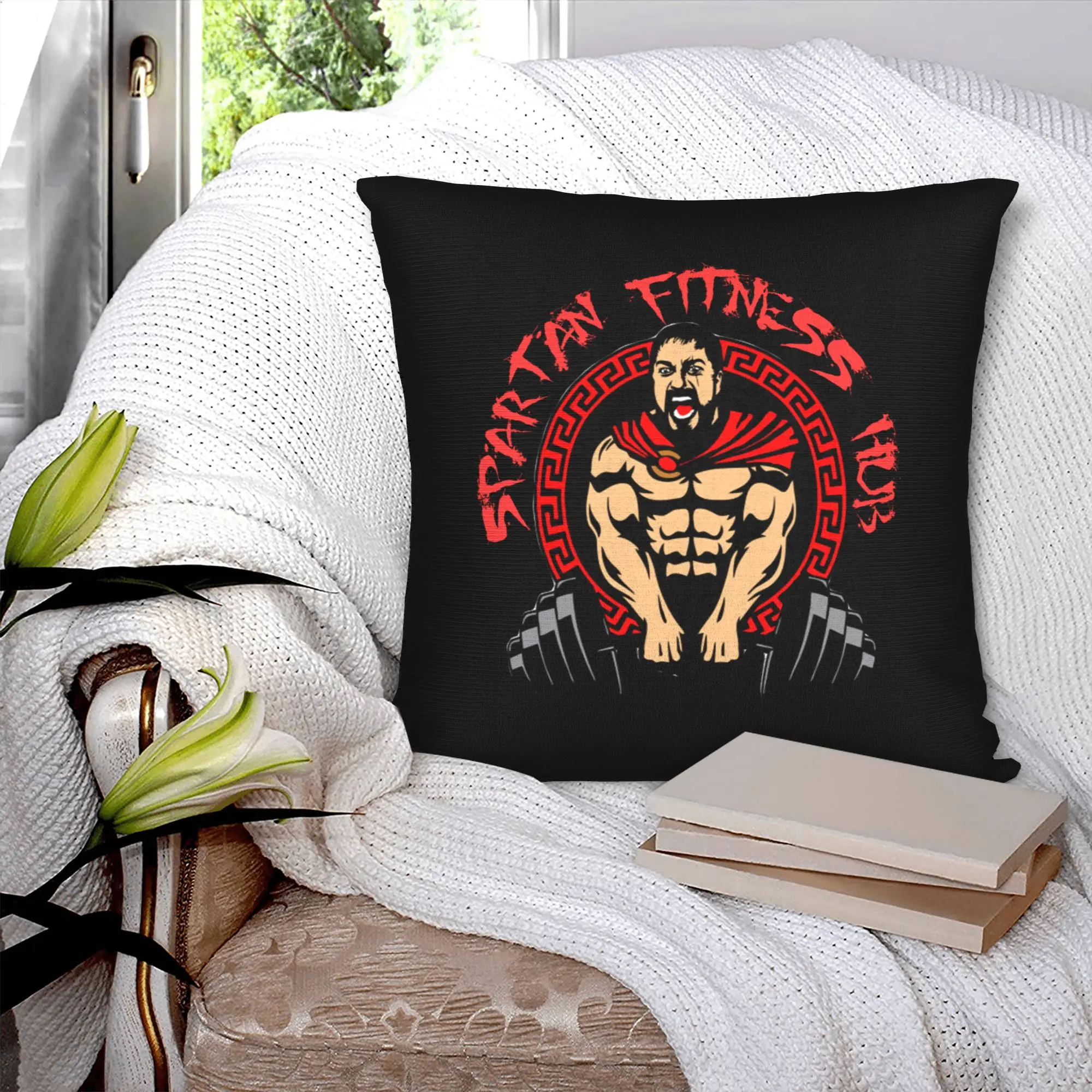 Spartan Gym Luxury Pillow Cover Home Decor Bodybuilding Fitness Muscle Cushion