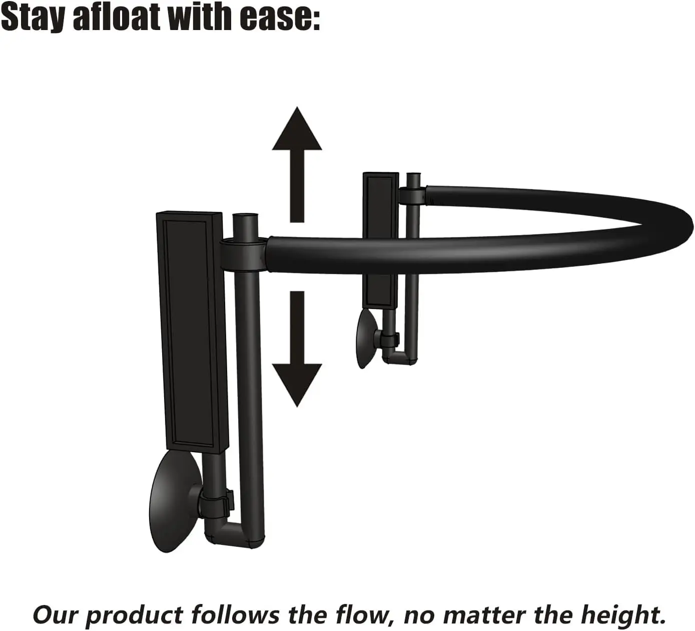 Aquarium Floating Plant Corral, Intercepting Floating Plants From Filters and Heaters, Adjustable Height with Water Level