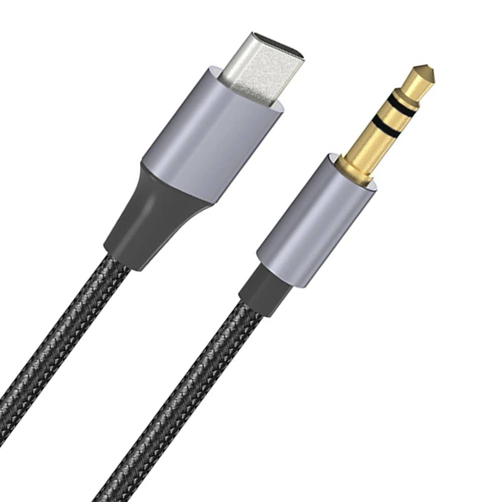 

Typec to Audio Converter Cable 1M Durable Audio Transferring Cable Car Speakers Headphone Connector Sound Transfer Wire AUX