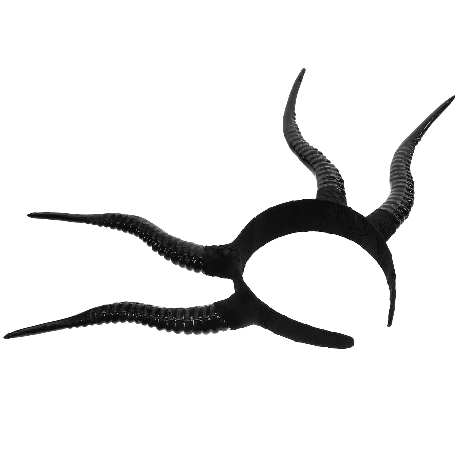 

Demon Horn Headband Horns Halloween Ox Hair Decoration Costume Cosplay Black