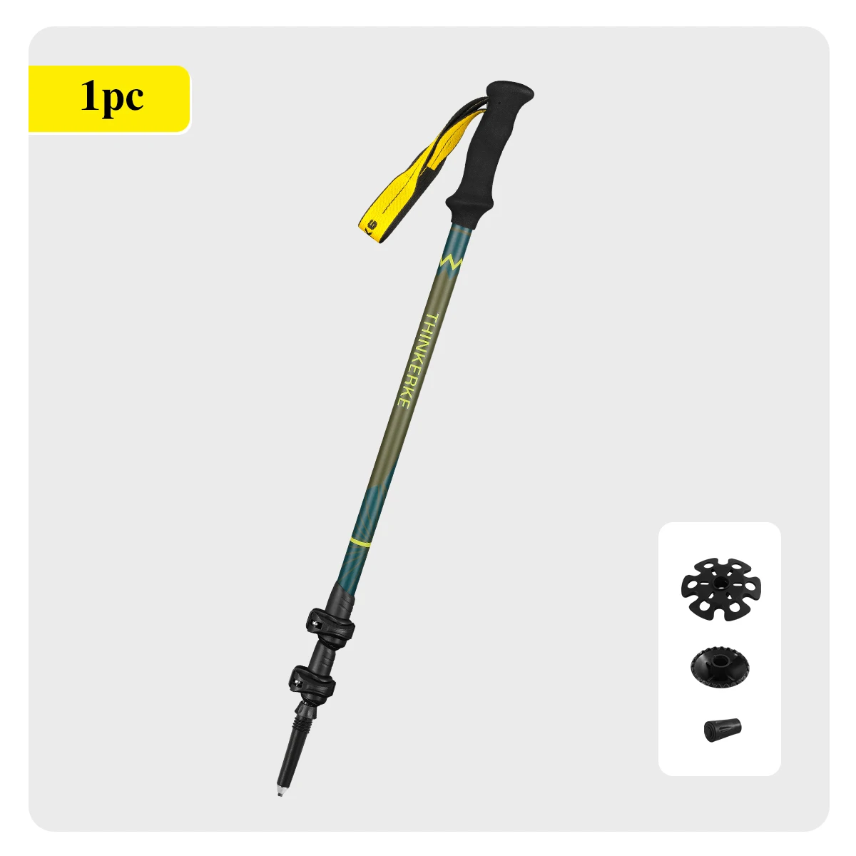 Zweierpack - 3K Carbonfaser-Trekkingstöcke, dreiteilige Teleskop-Wanderstöcke, Doppelpack Carbonfaser-Nordic-Walking-Stöcke – Detail 4