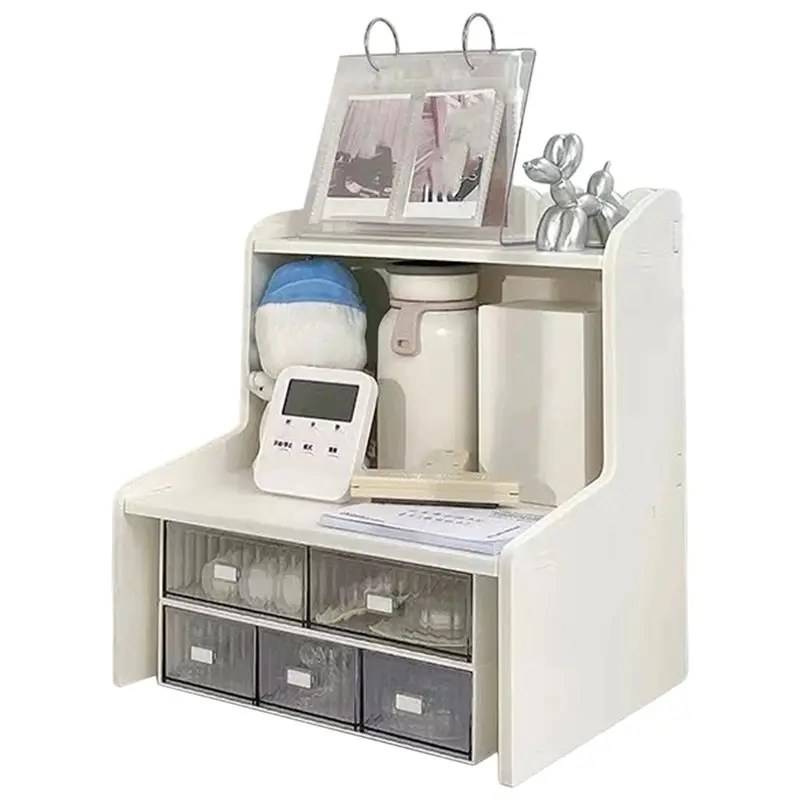 

【COMELY】For Home And Office Desktop Organizer Shelf Upgrade Storage Two-Layer Ins-Style Rack For Books And Stationery