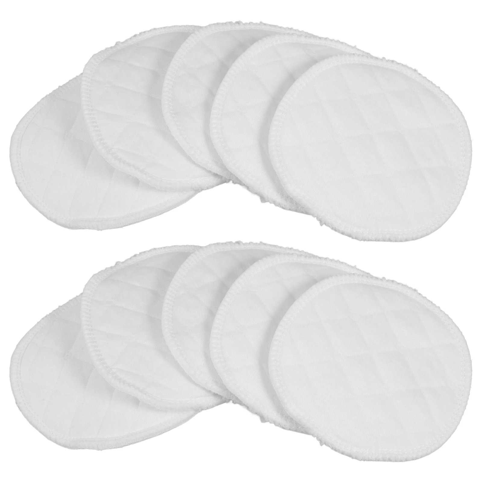 

10pcs Washable Nipple Shields For Breastfeeding Newborn Cotton Nursing Pads Thick Absorbent Leak Proof White Maternity