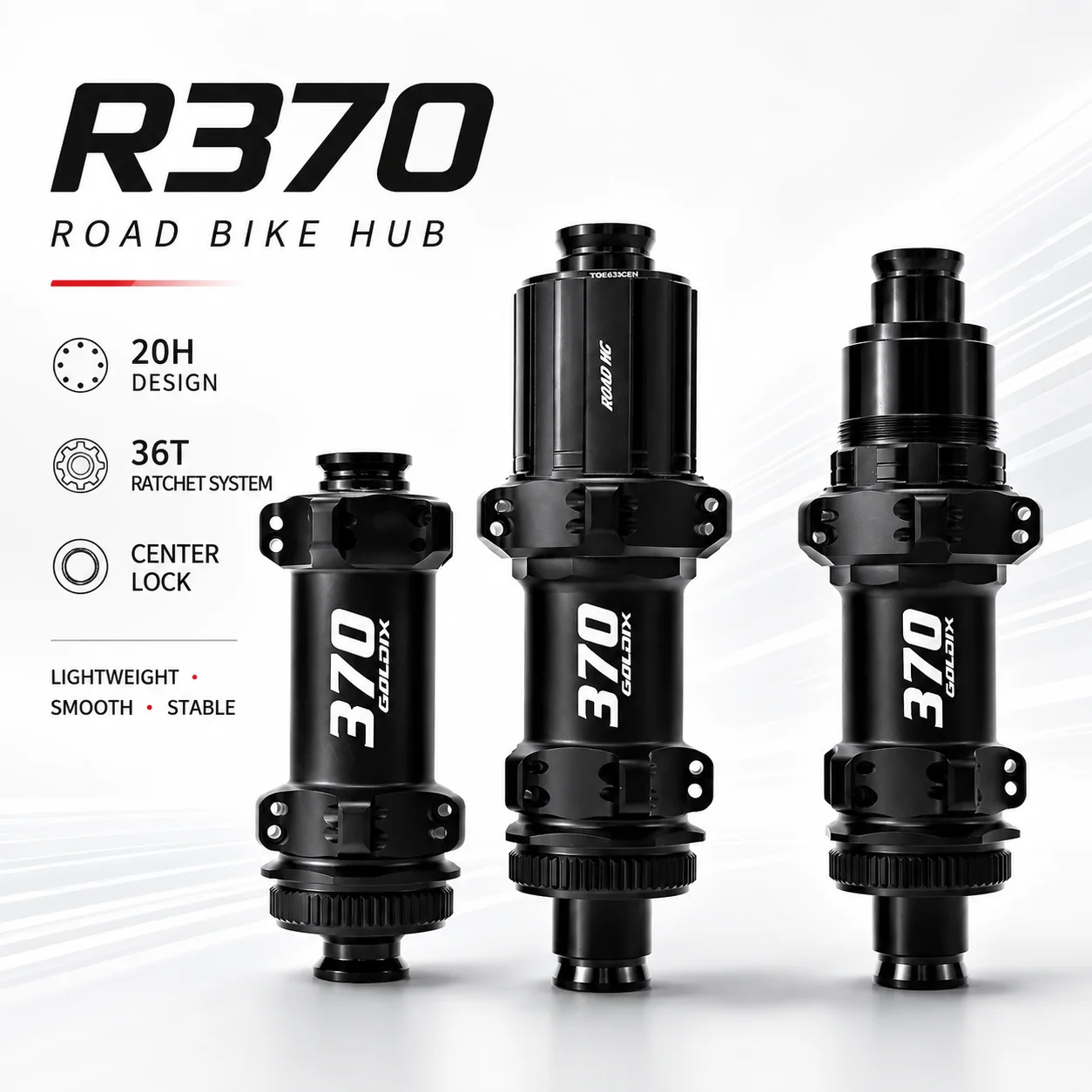 Dynamo Hub Front - Piasta rowerowa GOLDIX R370 20H, lekka,