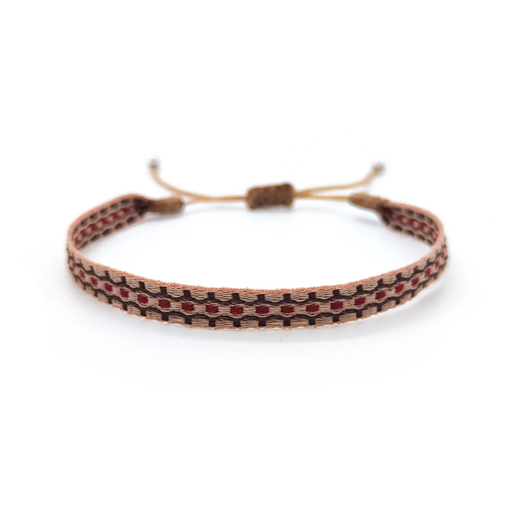 KKBEAD Kolumbien Armband Stoff Stoff Armbänder für Frauen Männer Handgewebtes geflochtenes Armband Geschenk Großhandel Boho Freundschaftsschmuck – Detail 18