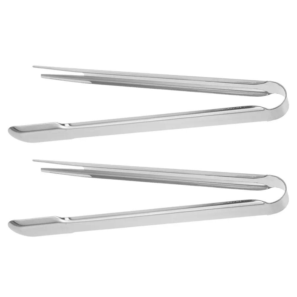 

2Pcs Stainless Steel Bbq Grill Tongs Fork Set Heavy Duty Cooking Tools for Barbecue Steak Salad Serving Grill Tongs