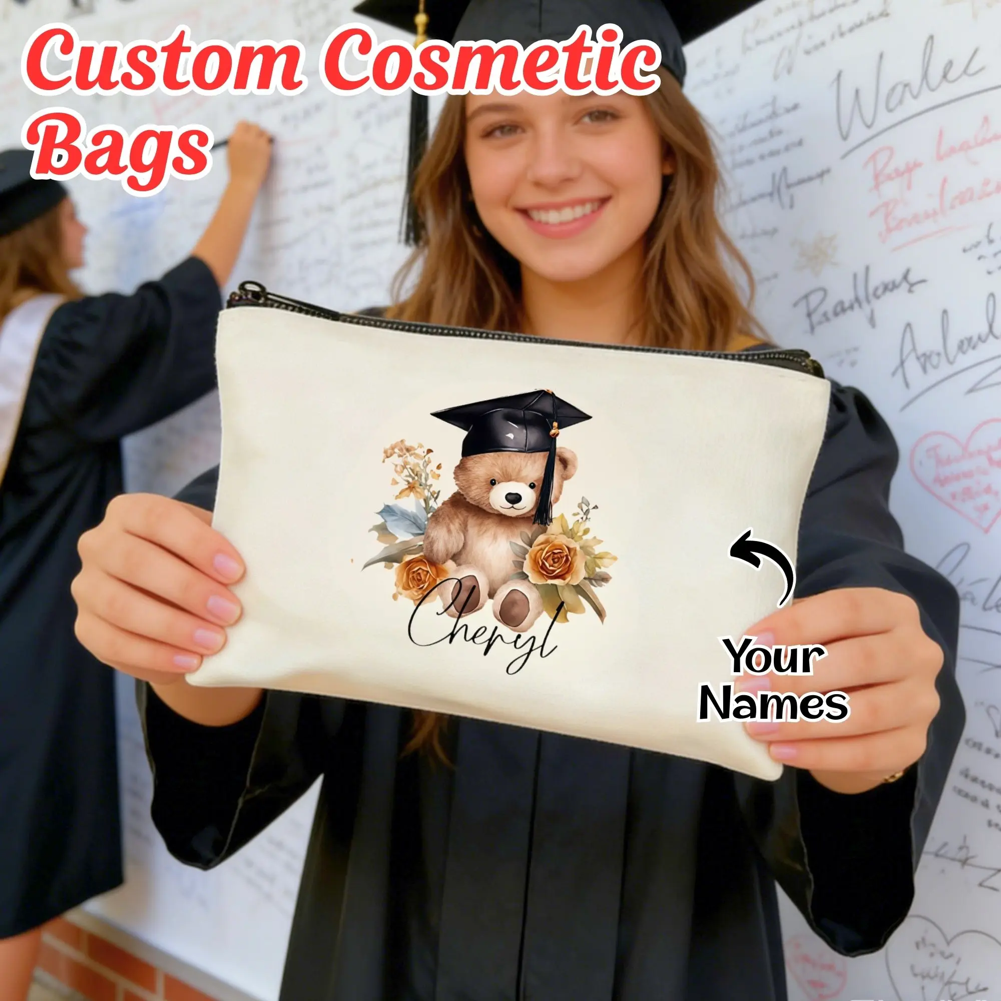 Personalized Gifts, Birthday Gift, Canvas Tote Bag, Custom Tote Bag, Bridesmaid Tote Bags, Custom Text Tote, Bachelorette Gift,