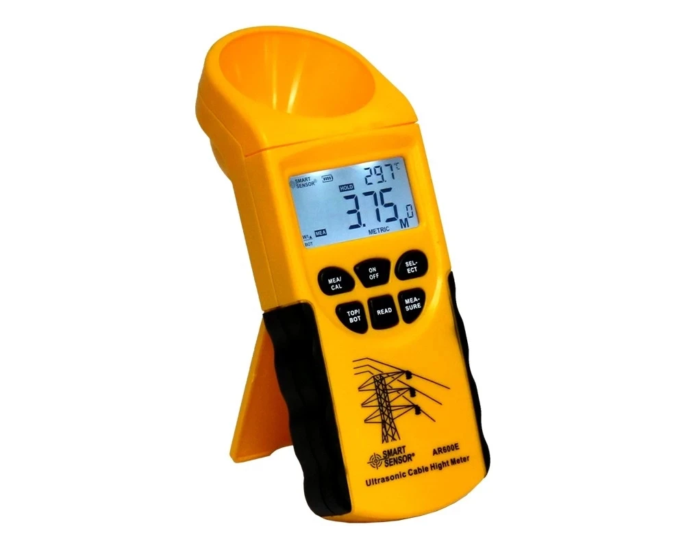 SMART SENSOR AR600E Ultrasonic Cable Height Meter 6 Cables Measurement LCD Display Height measuring instrument