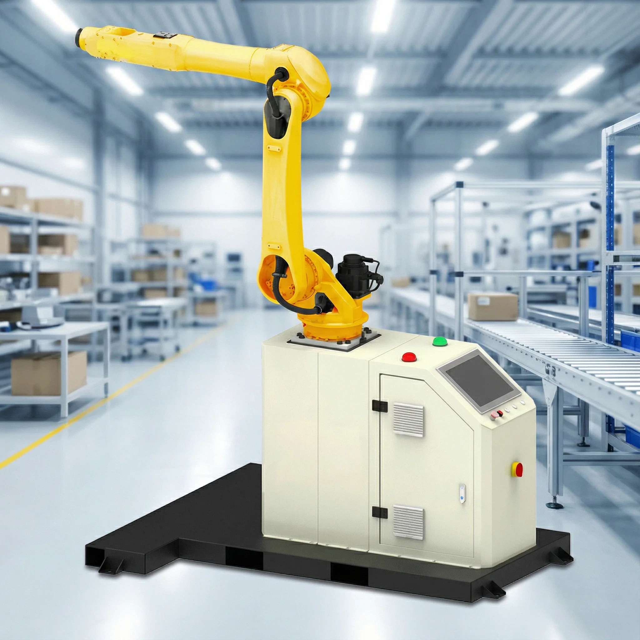 Automatic Collaborative Palletizing Machine Robot Arm No Programming 24H Mobile Base Stable Suction For Beverage Chem
