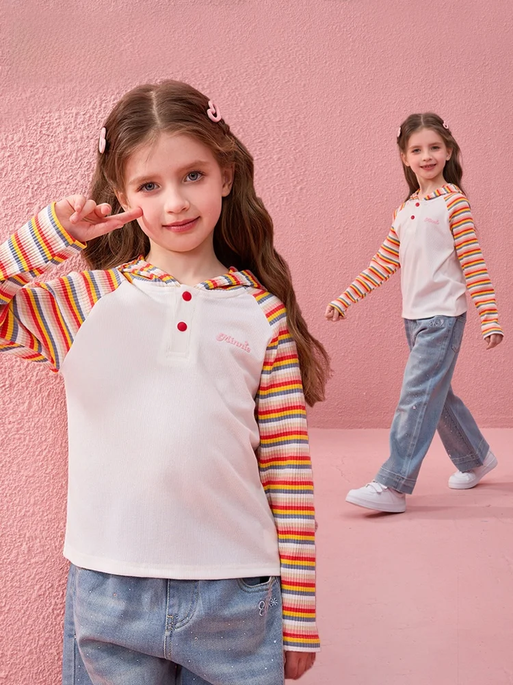 children's-hoodie-long-sve-girls-base-irt-trendy-spring-clothes-top-for-girls-comfortable-breathable-polyester-fiber