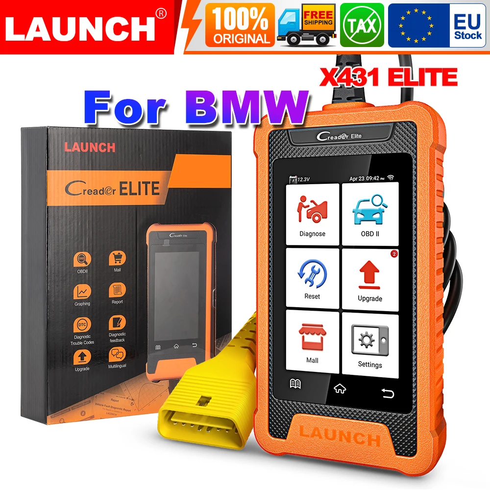 2026 Nieuwe LAUNCH X431 ELITE voor BMW Auto OBD2 Scanner Bidirectionele Diagnose Gereedschap Alle Systeem ECU Codering Gratis Update