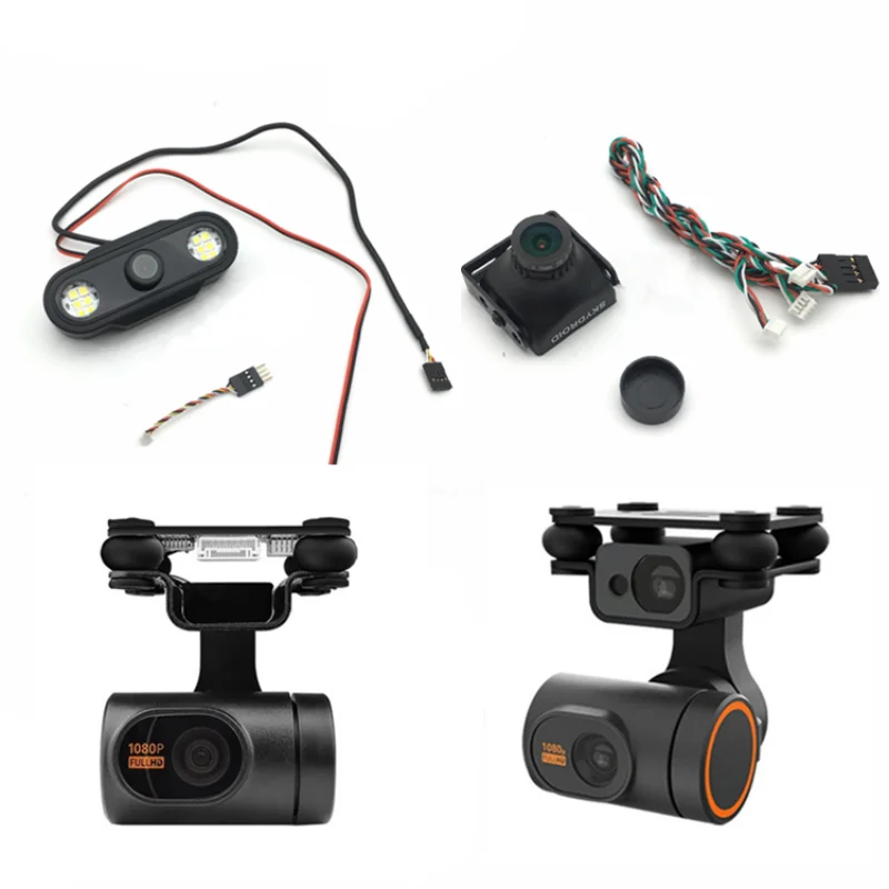 SkyDroid z LED OAG DG C10 1080P FPV kamera PTZ Gimbal kompatybilny z T12 H12 H16 H16Pro pilot do Multirotor