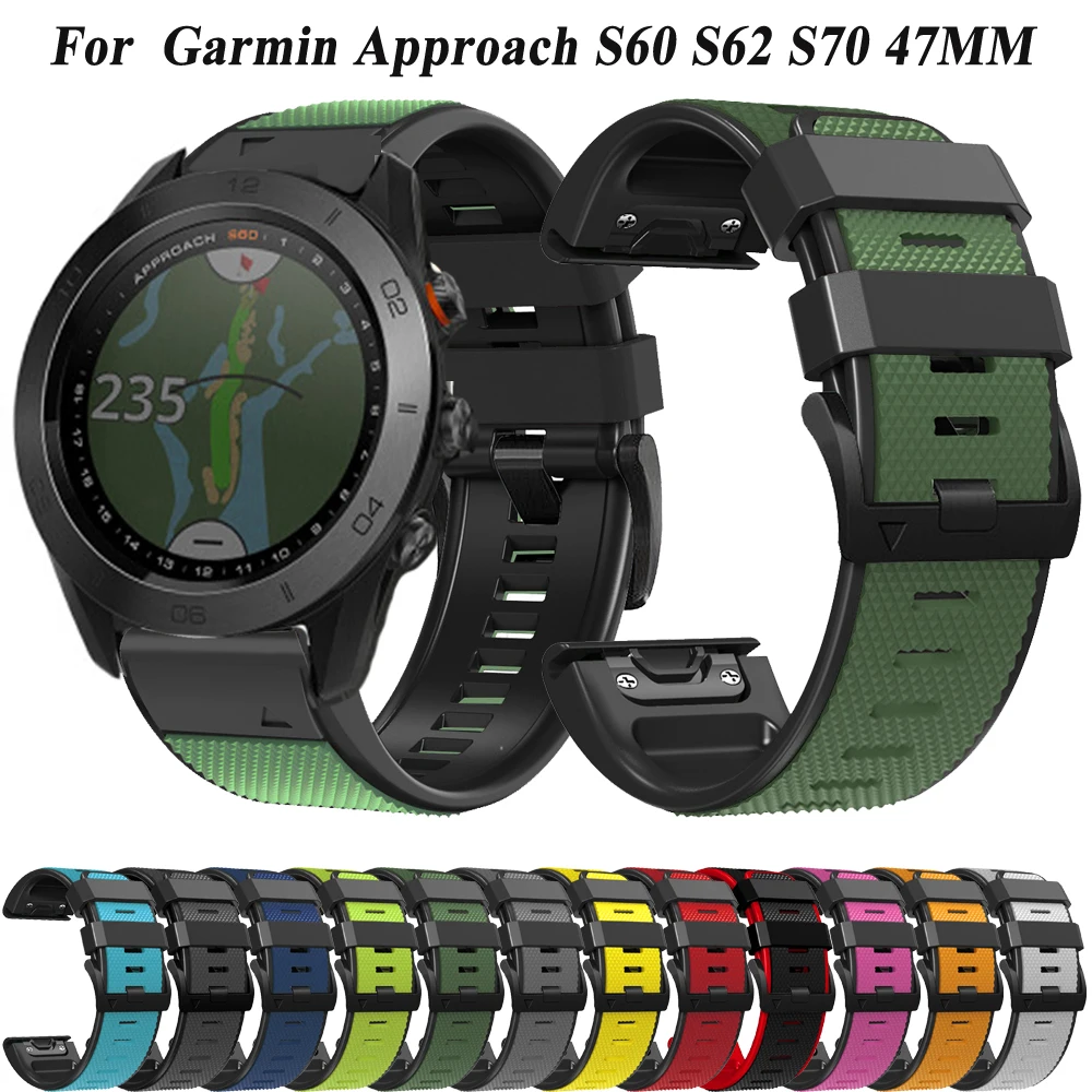 

Approach S60 S62 S70 Silicone Watch Strap For Garmin Fenix 7 7X 6X 6 Pro 5 5X Plus Epix Wristband 26 22mm Quickfit Bracelet Band