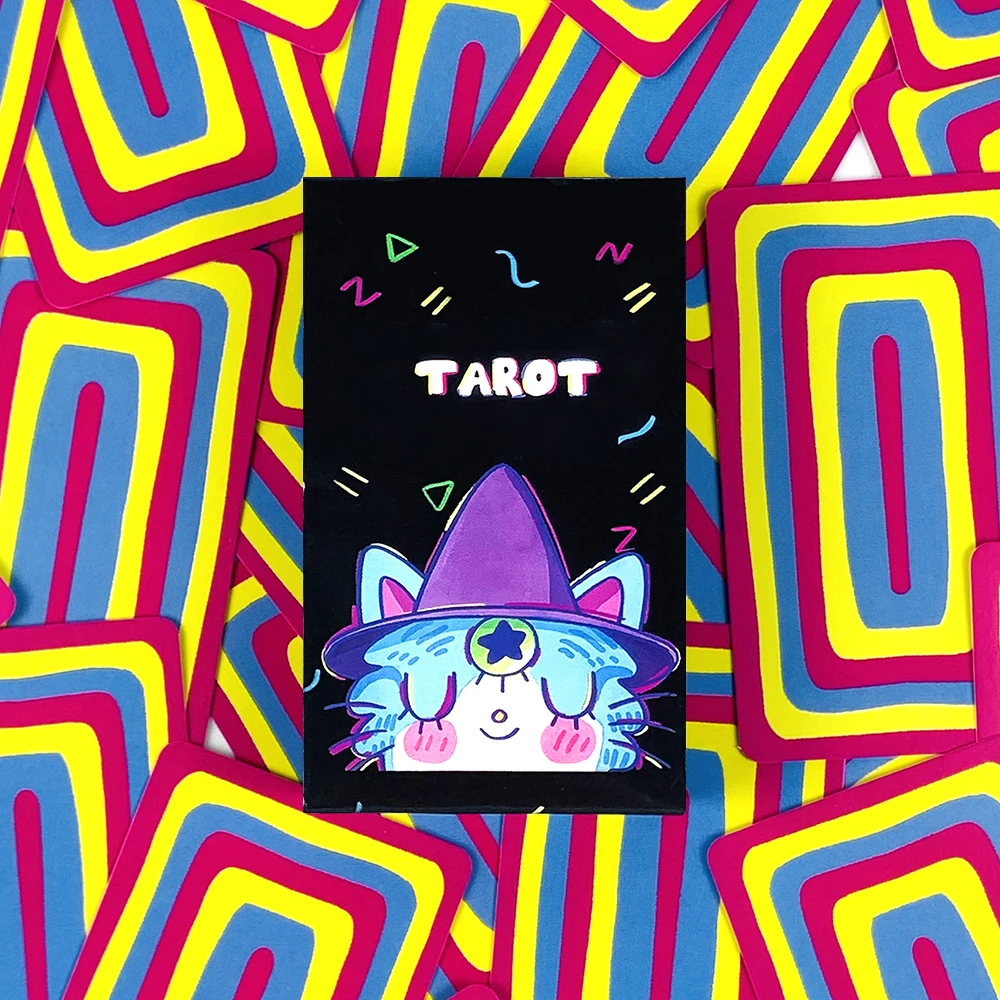 بطاقات التارو 78 قطعة لطيف التارو سطح السفينة الإنجليزية رؤى العرافة طبعة مجلس لعبة ، لعبة جمع الأسرة هالوين وعيد الميلاد #3