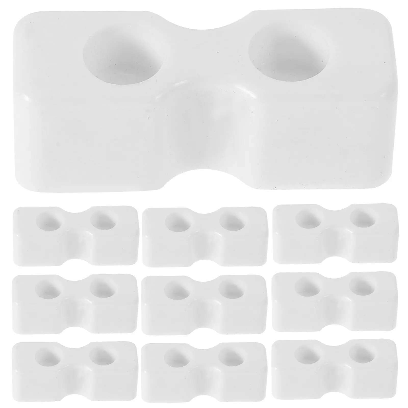 10pcs White Universal Baby Pegs – Sturdy Plastic Crib, Playpen & Nursery Rail Fasteners