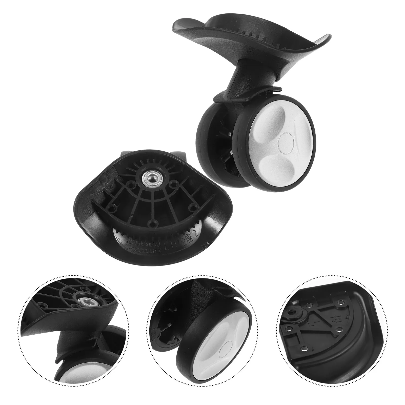 1Pair Suitcase Wheel Replacement Luggage Small Swivel Wheels Smooth 360 Degree Rotation Repair Travel Suitcase Small Wheel