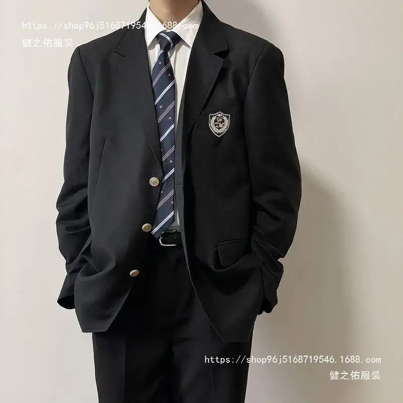 1-A178    uniform full suit boys' jacket suit for male high school students campus academic style suit class suit