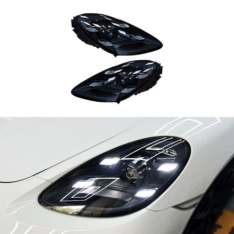 2016-2023 Car Modification Upgrade Car Lights LED Headlights Front Bumper Headlight 718 Boxster for Cayman