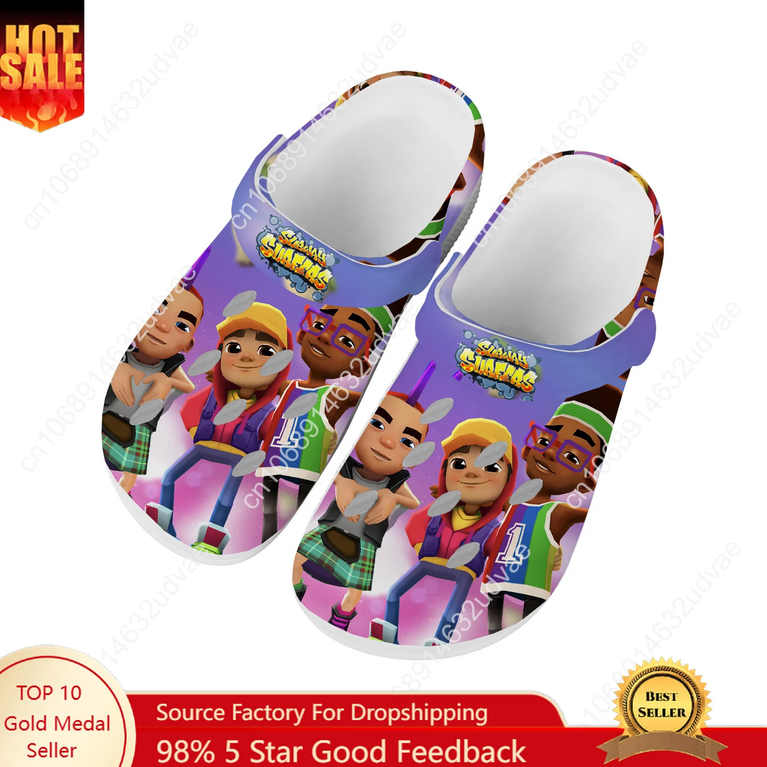 

Subway Surfers Water Shoes Mens Womens High Quality Fashion Home Garden Clogs Customizd Sandals Beach Breathable Hole Slippers