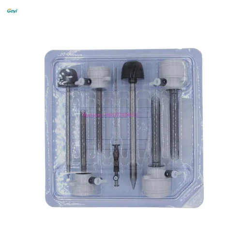 

Geyi Laparoscopy Surgery Disposable Trocar Kit Including Cannula Veress Needle Specimen Bag and Dilating Tip Obturator