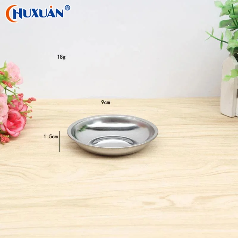 Q 1 Pack Stainless Steel Sauce Dishes Rust Resistant BPA Free Perfect For Home Kitchen Outdoor Camping Sauce Serving
