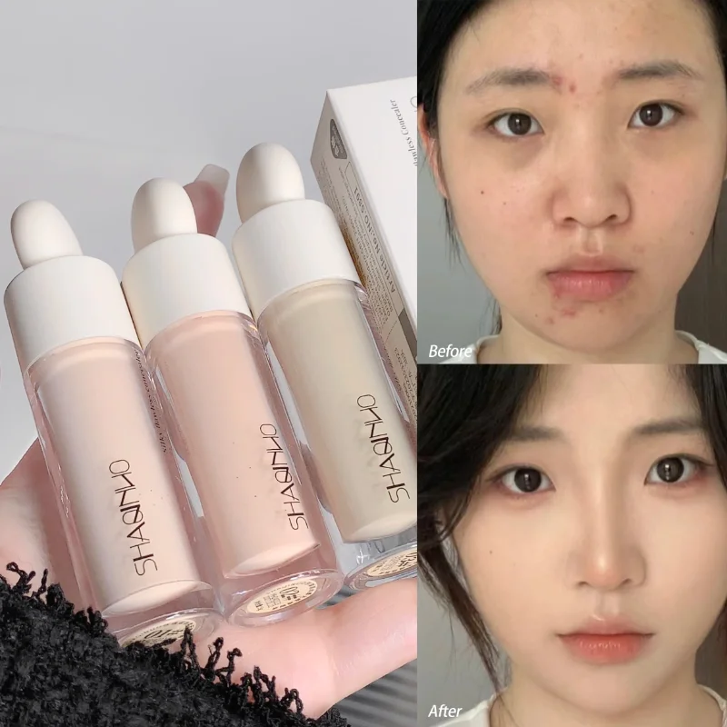 하이 커버링 컨실러 크림 텍스처, 여드름 자국 커버, 다크 서클 페이스 메이크업 리퀴드 컨실러, 지속되는 브라이트닝 페이스 화장품