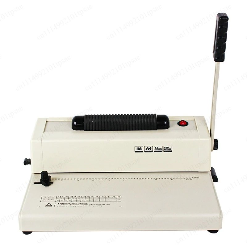 S‑12 Electric A4 Comb Binding Puncher Single‑Roll Compatible For Plastic Spiral Ring Office Document Binder