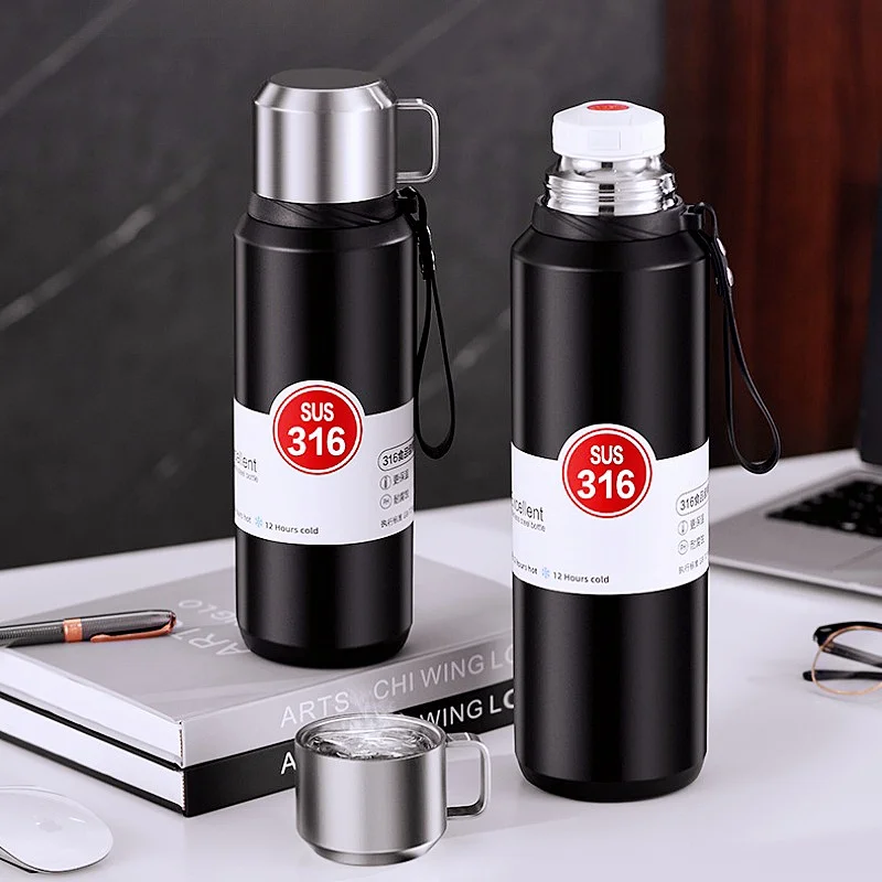 

1.5 Liter 316 Stainless Steel Thermos Cup with Lid Cup Sublimation Tumbler Water Bottle 24-hour Thermal Insulation Vacuum Flask