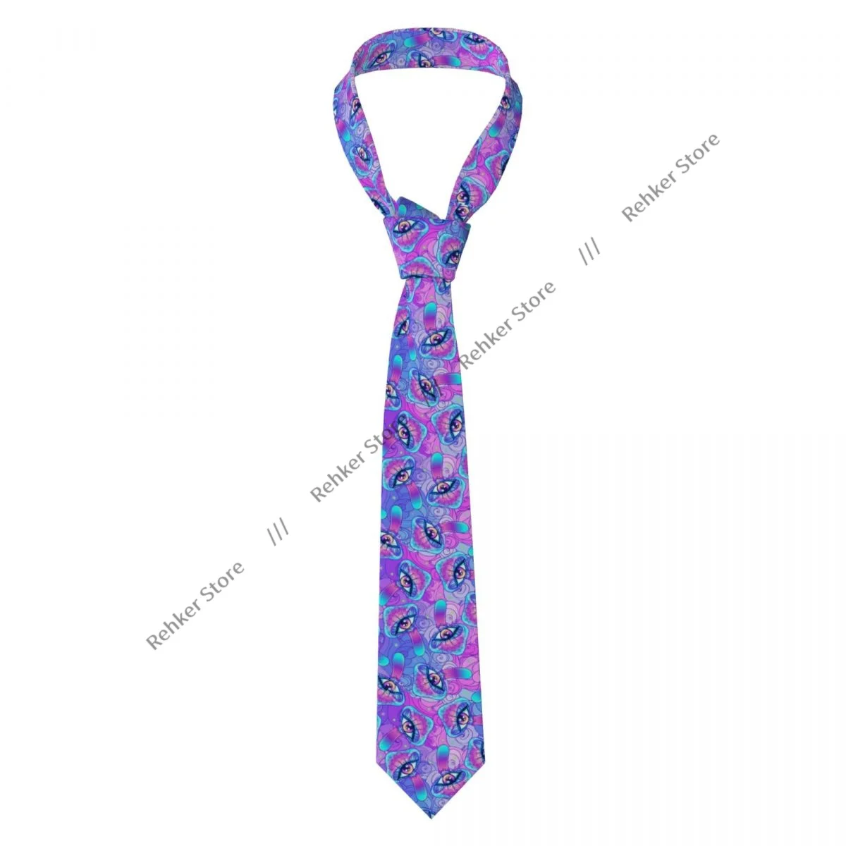 Magic Mushrooms Psychedelic Print Tie Necktie Tie Clothing Accessories
