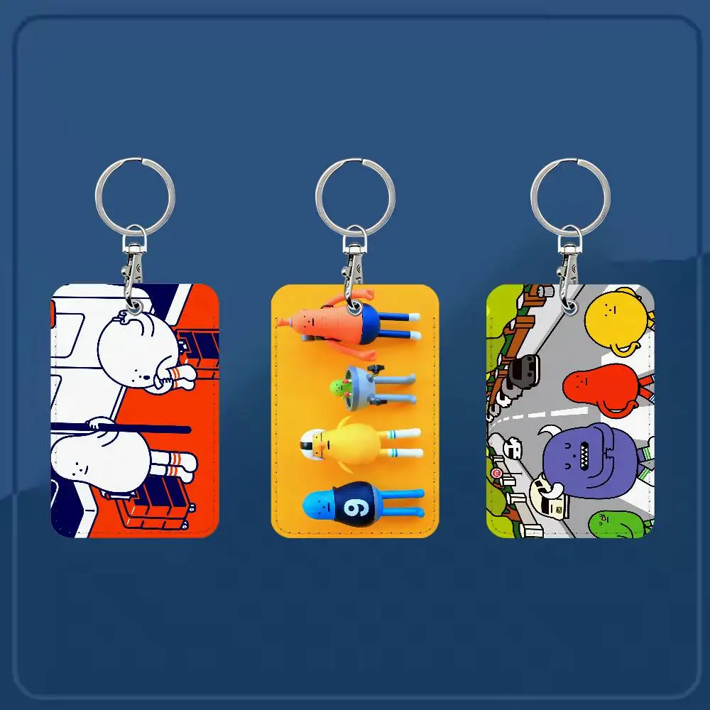 Titulares de tarjetas de laboratorio Monster S-Sticky de Corea, fundas protectoras para tarjetas de identificación de estudiantes, tarjetas de acceso para el Campus, llavero antipérdida