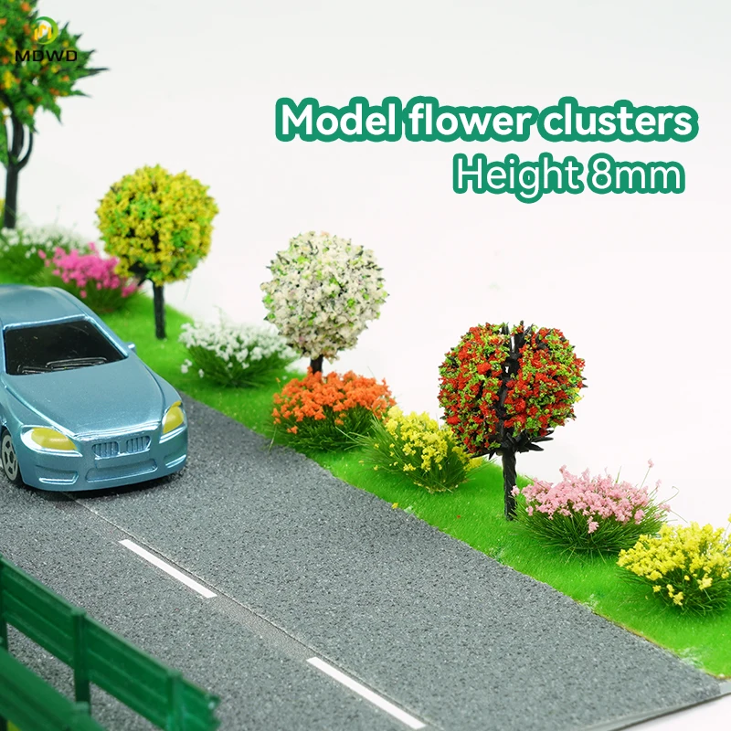DIY 소형 시뮬레이션 꽃 잔디 클러스터 모델 정원 모래 테이블 장면 레이아웃 디오라마 키트 건물 풍경