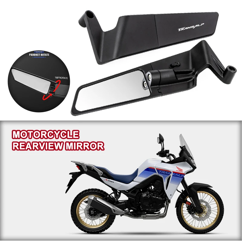 

Motorcycle Side Rear view Mirror Blind Spot Rearview Mirrors For Honda TRANSALP XL600V XL650 XLV 600 650 700 Accessories