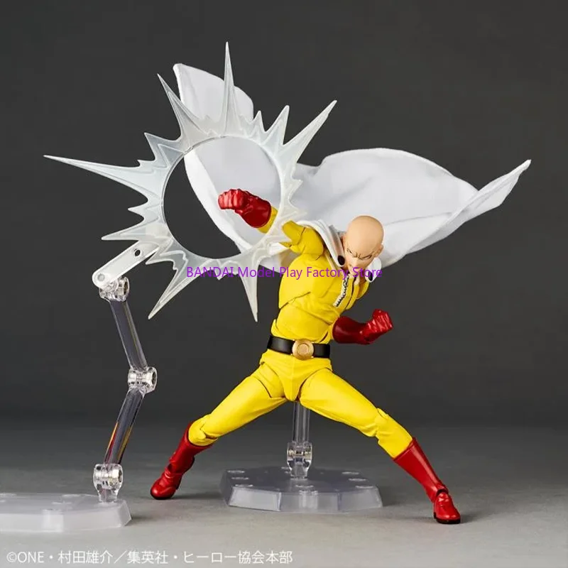 Original Kaiyodo One Punch Man Saitama increíble Yamaguchi Revoltech Saitama en Stock Anime colección de figuras de acción modelo Juguetes