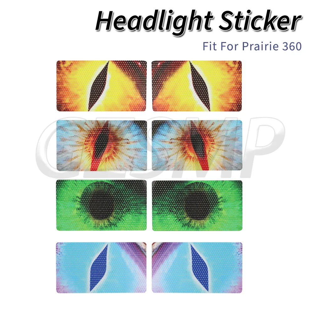 Fit for Prairie 360 KVF360 2x4 4x4 2003-2012 Motorcycle Headlight Stickers Protective Decals Deco Sticker Graphics Kit
