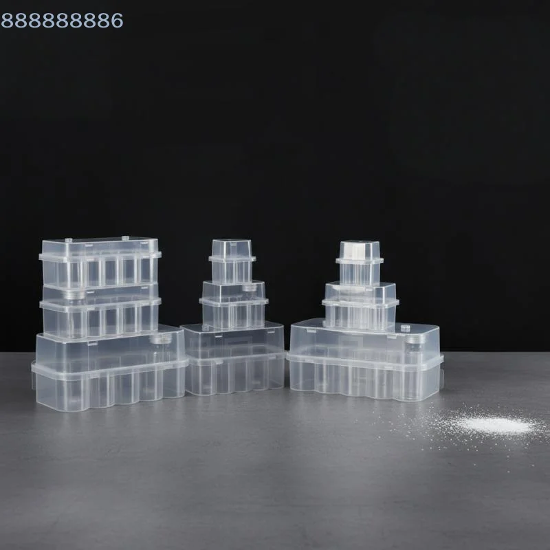 4/10Pcs Stackable Plastic Microtube Storage Box 3ML 2/4/6/24Slot Vial Storage Case Clear Freezer Tube Box Refrigerator Organizer