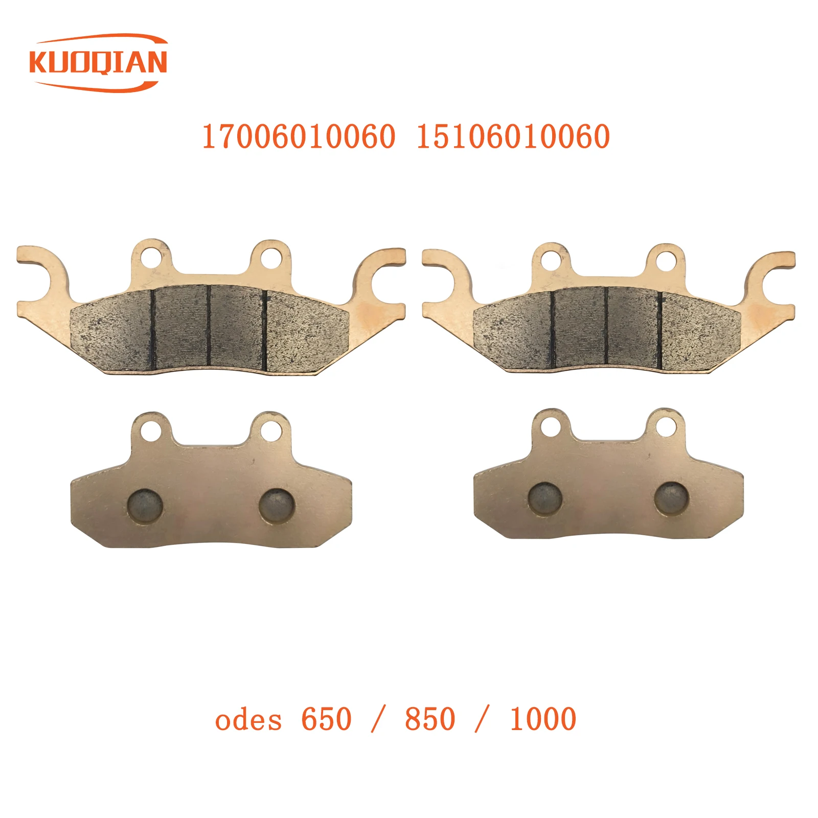 

4PCS ODES Front Copper Based Brake Pads For 1000CC Pathcross LZ1000 troxus dune 900 UTV Parts 17006010060,15106010060