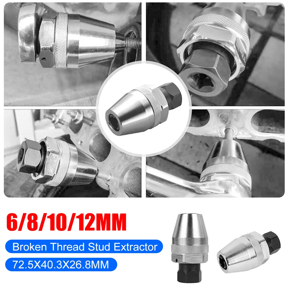 

Double Head Broken Thread Stud Extractor 3/8-inch Bolt Socket Remover Tool for Seized Nuts Rusted Rounded Damaged Screws Removal