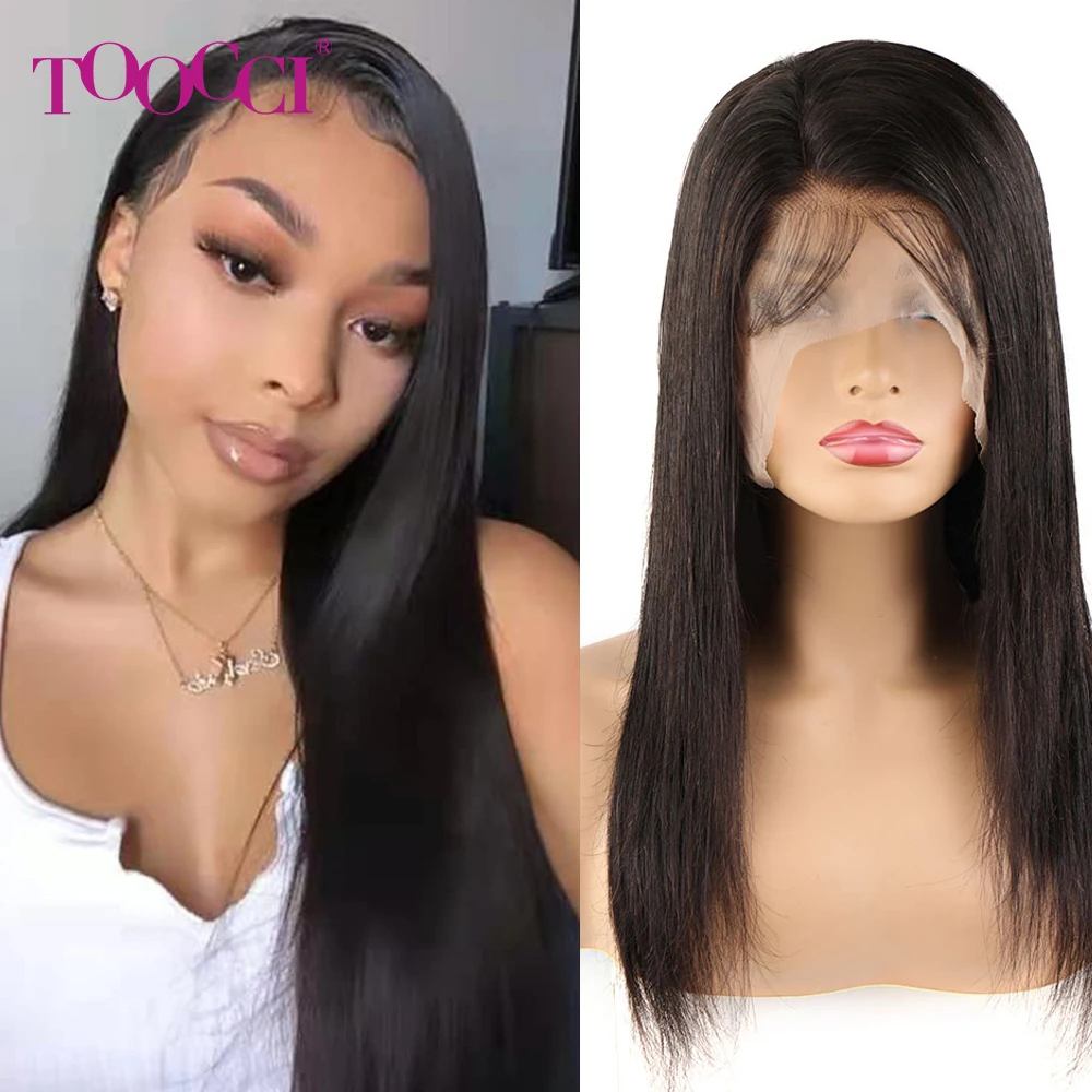 

13x4 Lace Front Wig Remy Brazilian Human Hair Wigs for Women Transparent Part Lace Frontal Wig Nature Straight PrePlucked Wig