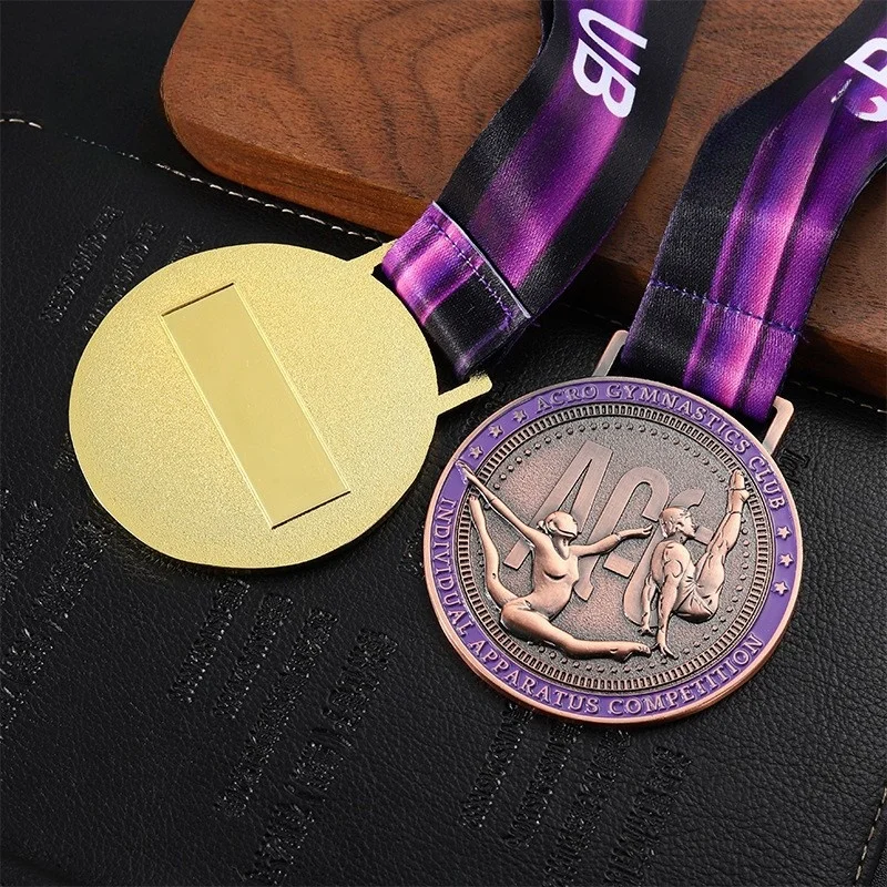 Metal Medal Games Marathon Running, Gold, Silver, Copper, Zinc Alloy, Embossed, Commemorative Medal, Customization