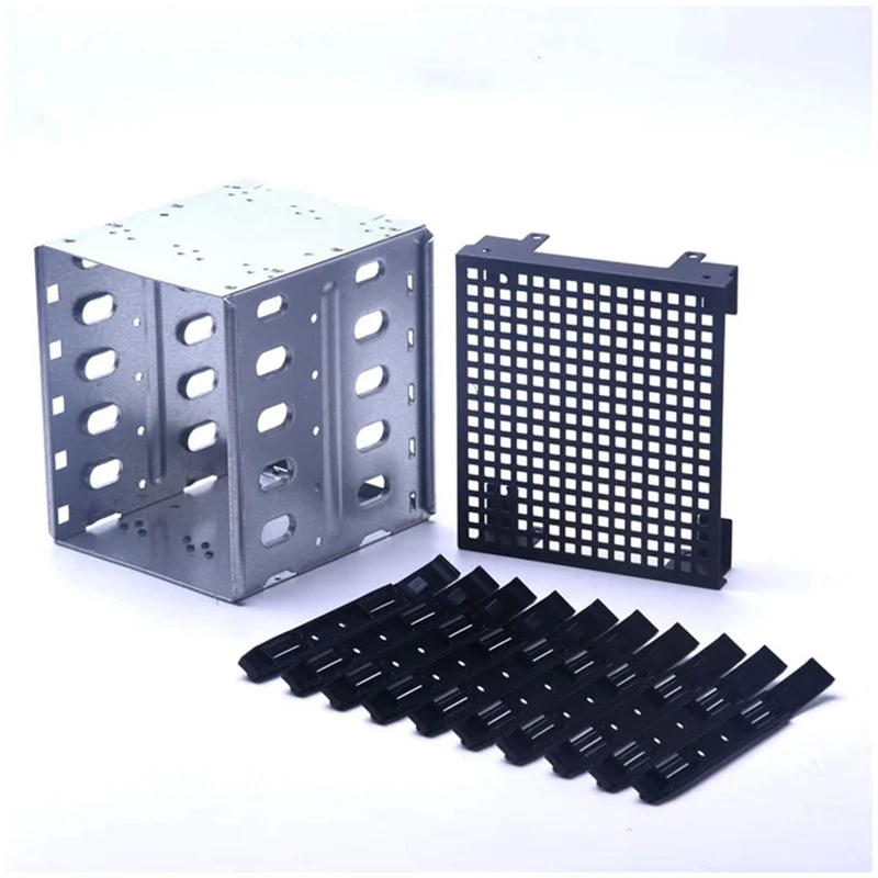 5,25 polegadas a 5 x 3,5 polegadas SATA HDD Cage Rack Gabinete de disco rígido Bandeja de disco rígido Adaptador Caddy
