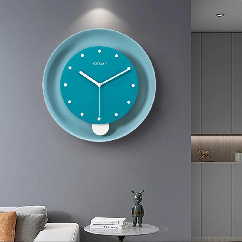 Silent Wall Clock Luxury Pendulum Wall Clocks Modern Music Timekeeping Hanging Clock Living Room Art Decoration Accessories